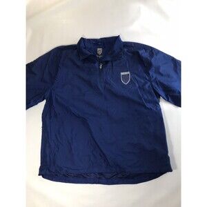 Faldo Claret & Green Golf Pullover Jacket Men M Blue Half Zip Windbreaker